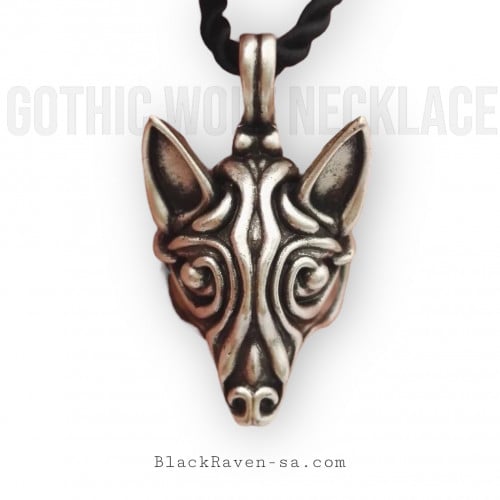 Gothic wolf necklace