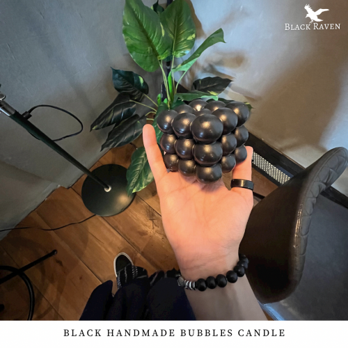 شمعة الفقاعات السوداء | Black bubbles candl