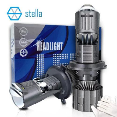 ستيلا عدسة صغيرة LED H4 H7 العلوي مصابيح سيارات/در...