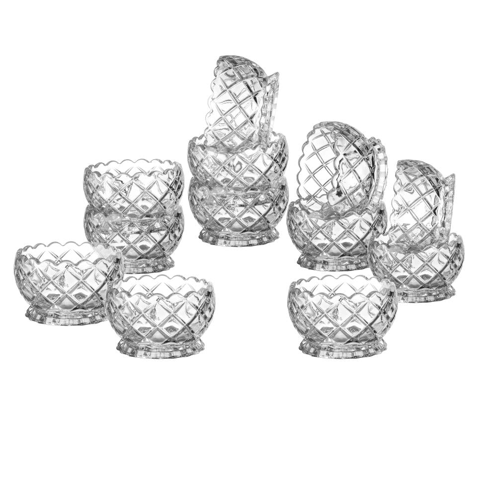 طقم زبادي حلا ومكسرات 12 قطعة مربعات 147 مل