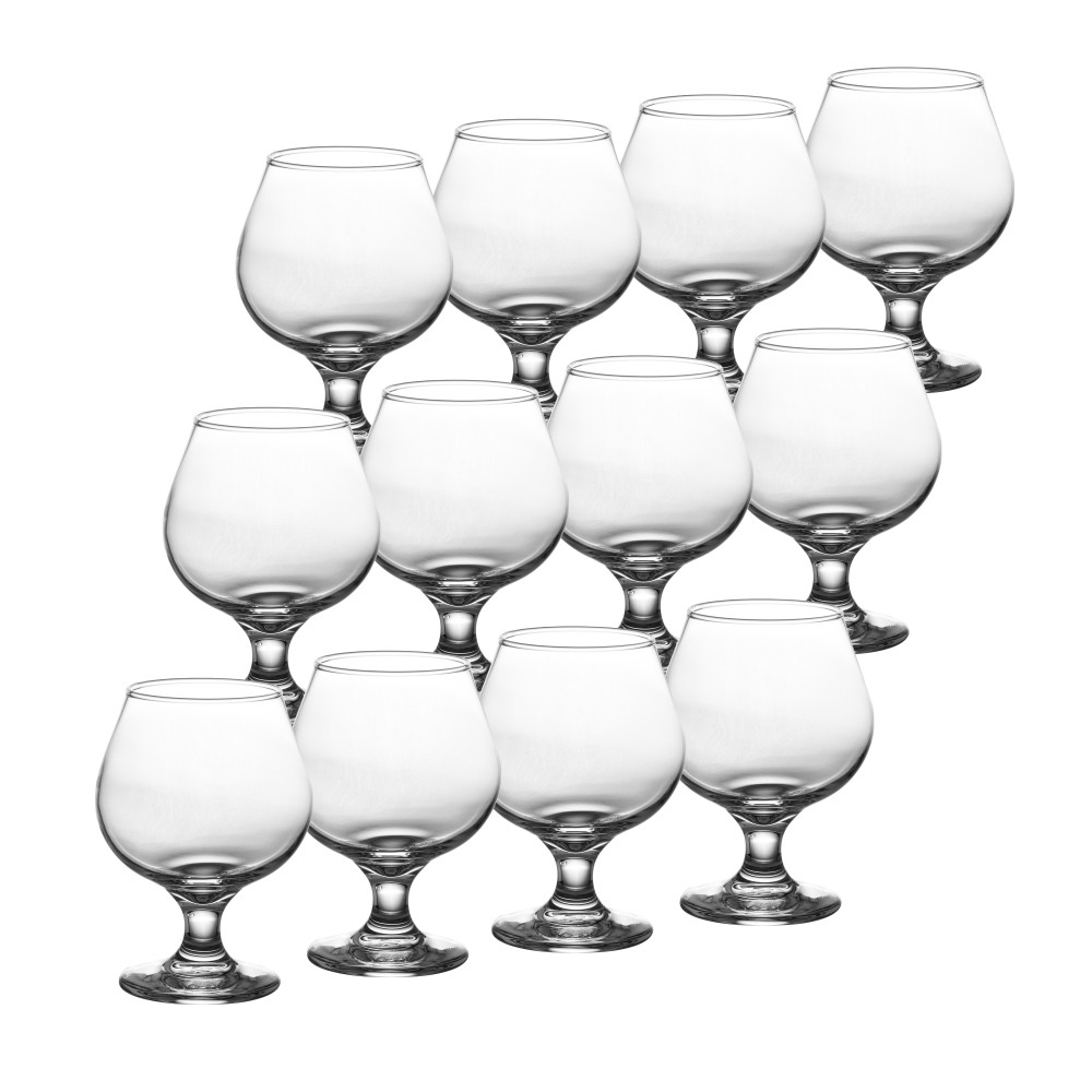 كاسات عصير زجاج  بقاعدة 12 قطعة 275 مل