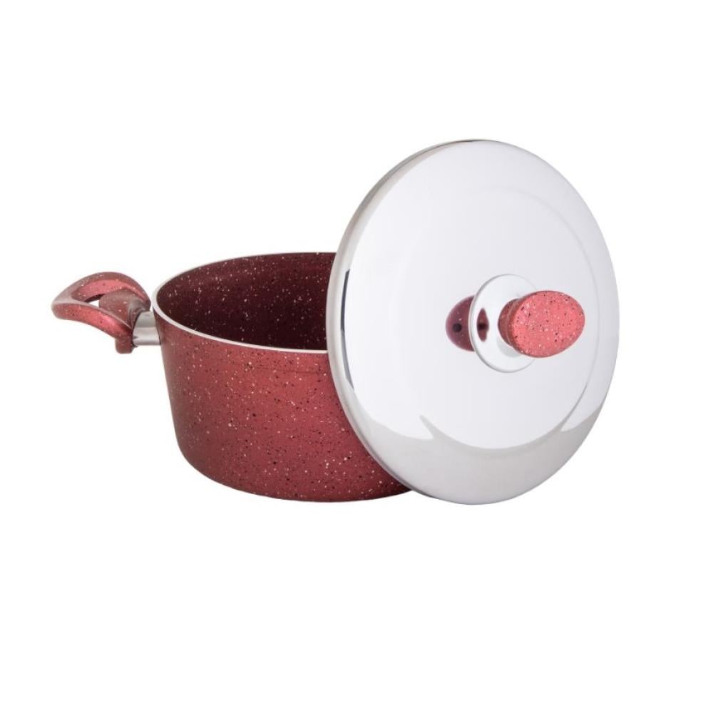 طقم قدور جرانيت تركي 10 قطعة لون عودي