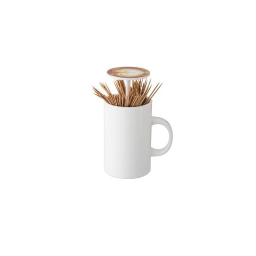 حامل اعواد اسنان ضغط شكل كوب قهوة