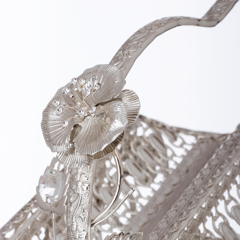 حمالة فناجين قهوة سعودي معدن فضي