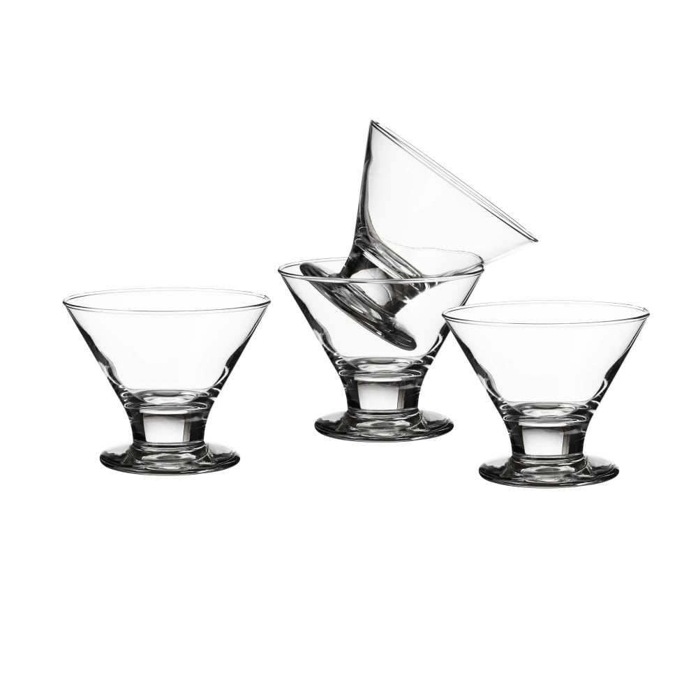 طقم زبادي فواكه وايس كريم زجاج 6 قطع