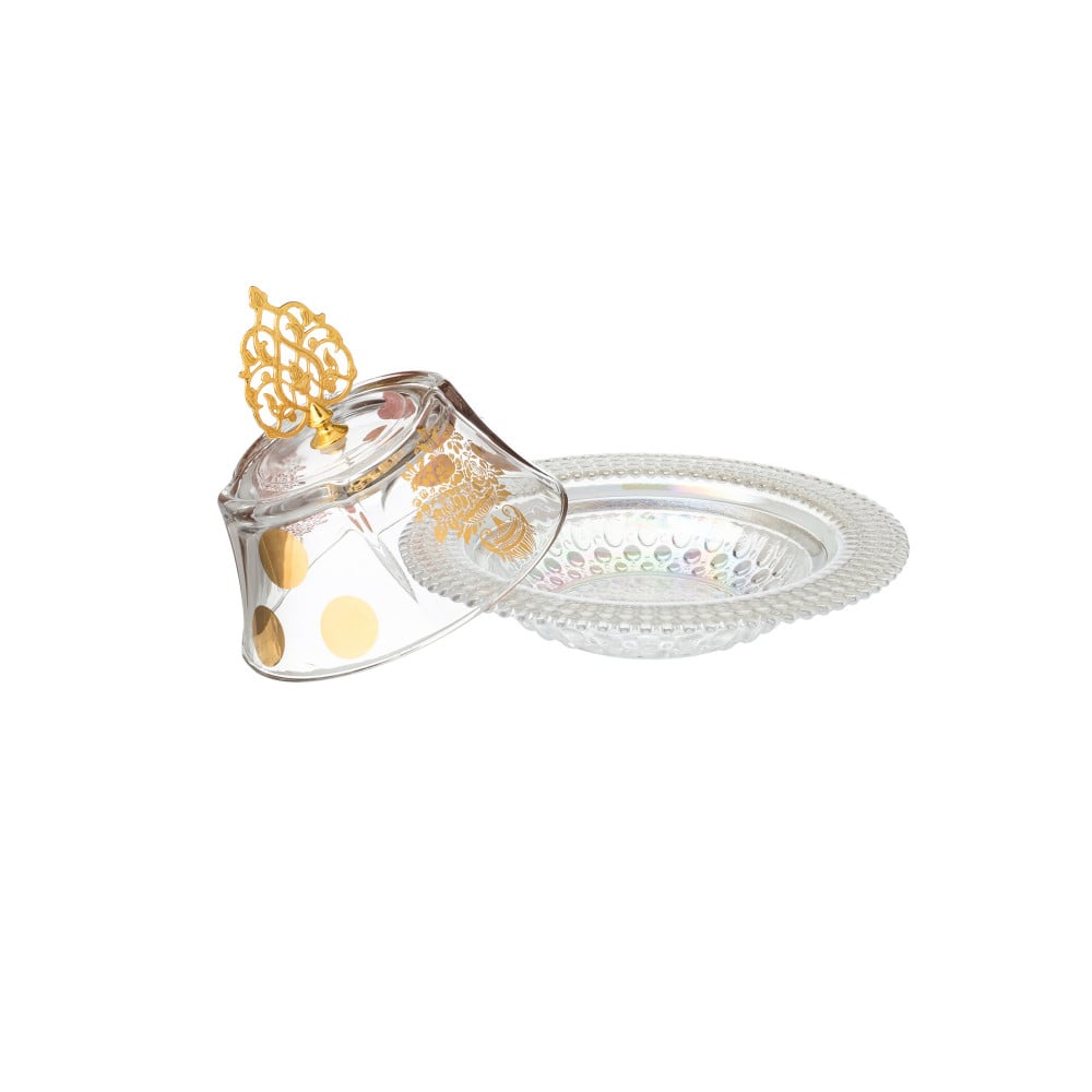 تمرية زجاج مزخرف تركي ذهبي