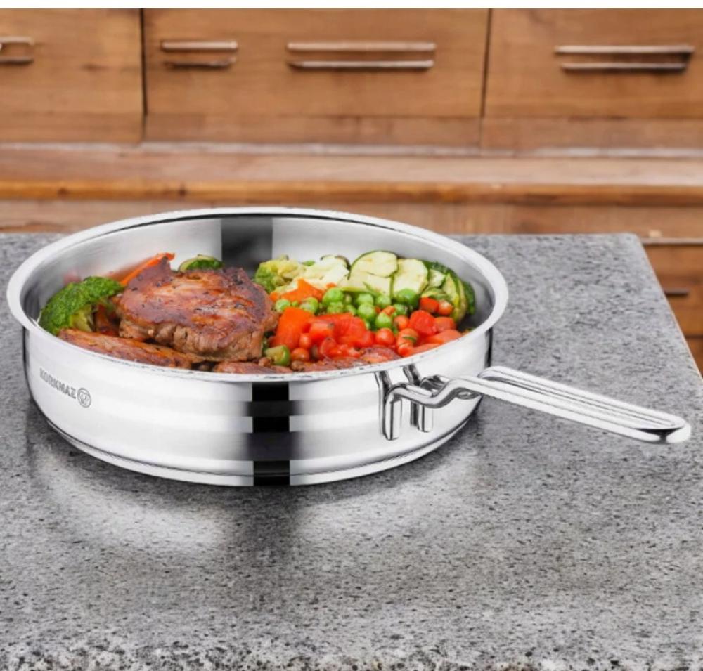 كوركماز طقم قدور استيل 18/10 تركي 11 قطعة استرا 2