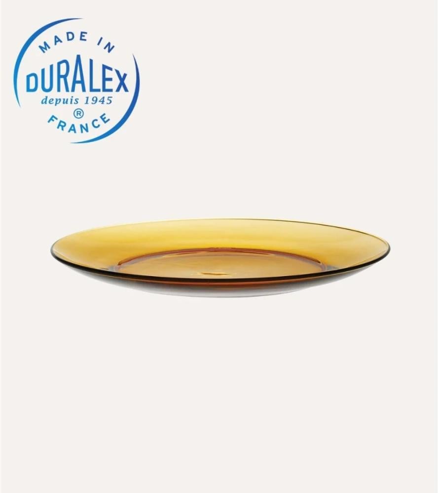 طقم سفرة زجاج DURALEX فرنسي عسلي 44 قطعة 6 اشخاص