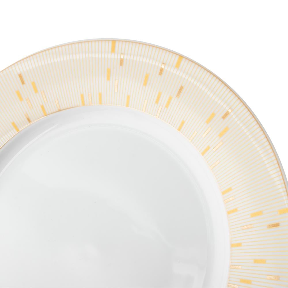 طقم سفرة بورسلان فاخر  بزخرفة ناعمة 45 قطعة 6 اسخاص