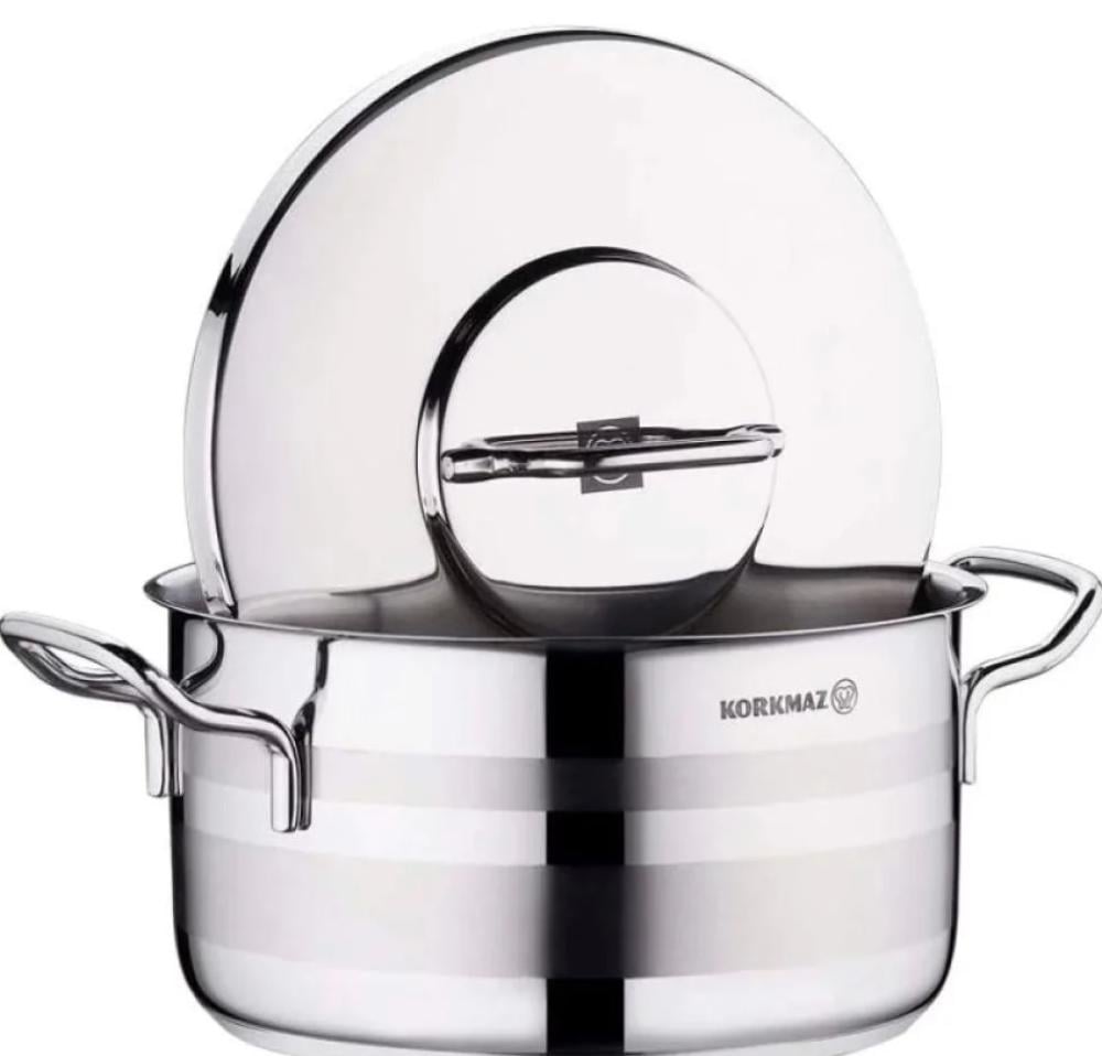 كوركماز طقم قدور استيل 18/10 تركي 11 قطعة استرا 2