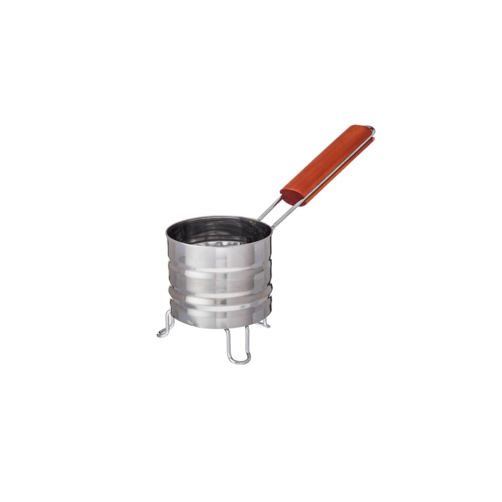 موقد فحم ستيل يد خشب صغير