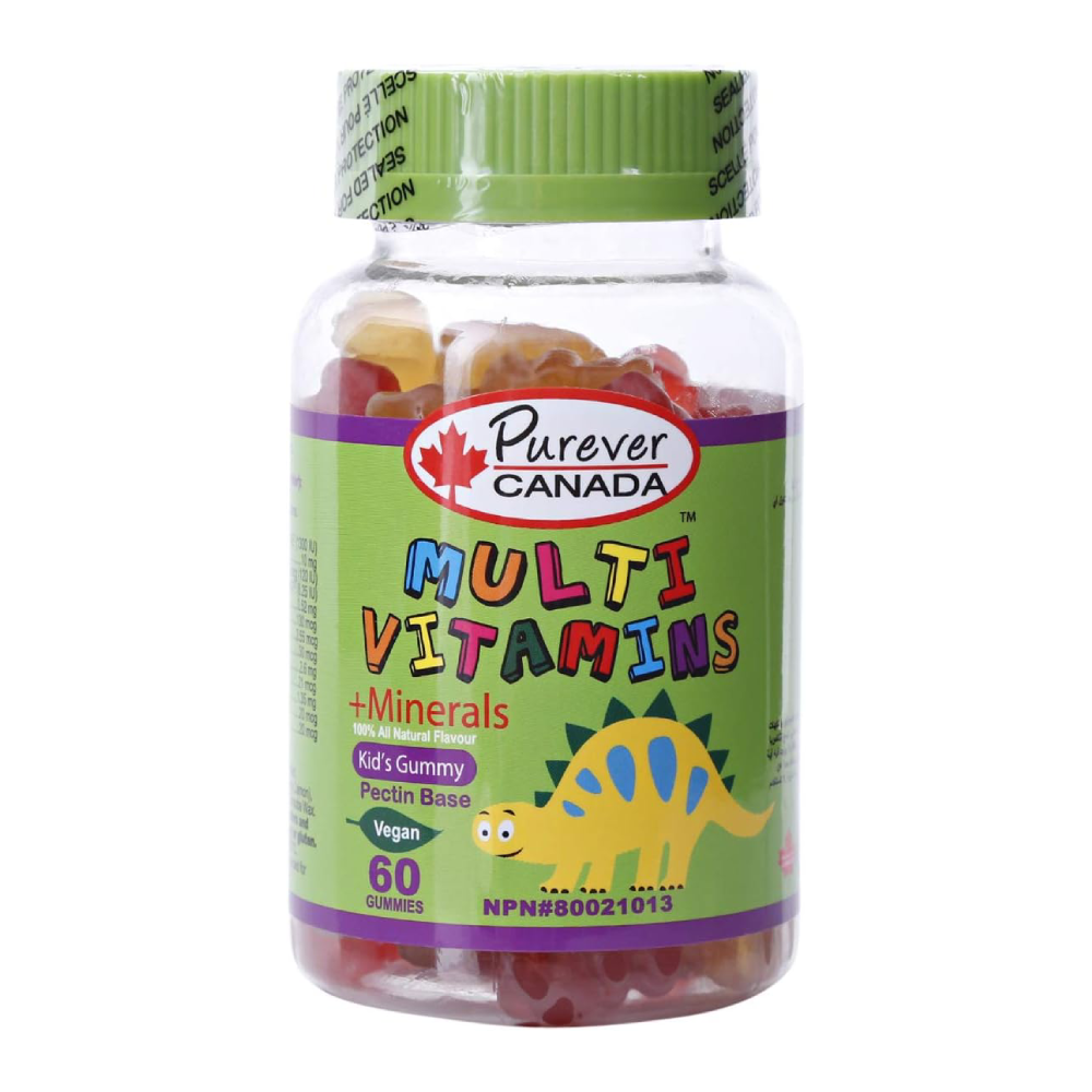 بيوريفر كندا فيتامينات متعددة اوميجا 3 للاطفال 60 علكة