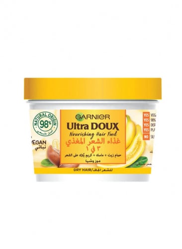 غارنييه غذاء الشعر المرطب ألترا دوكس 3 في 1 بالموز...