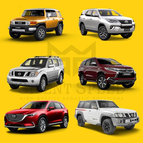 عازل صوت للسيارات بكج SUV الحجم المتوسط