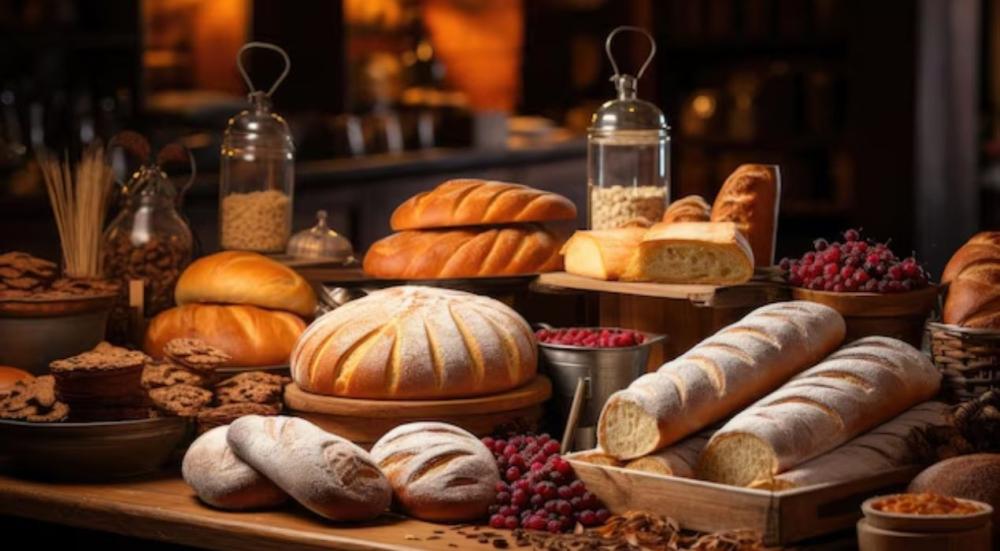 Assorted pastry plates