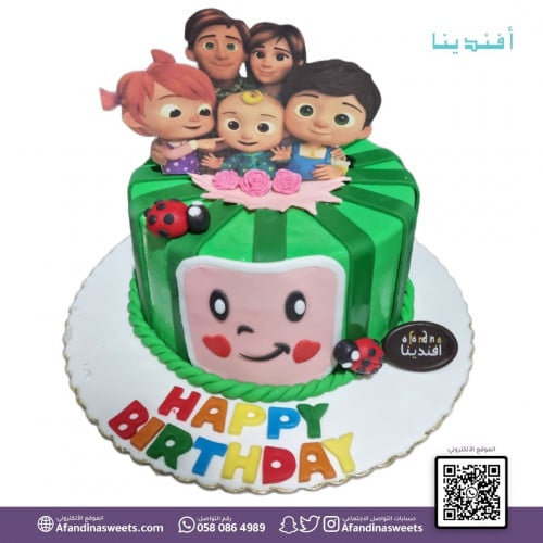 كيكة كوكو ميلون Coco melon cake