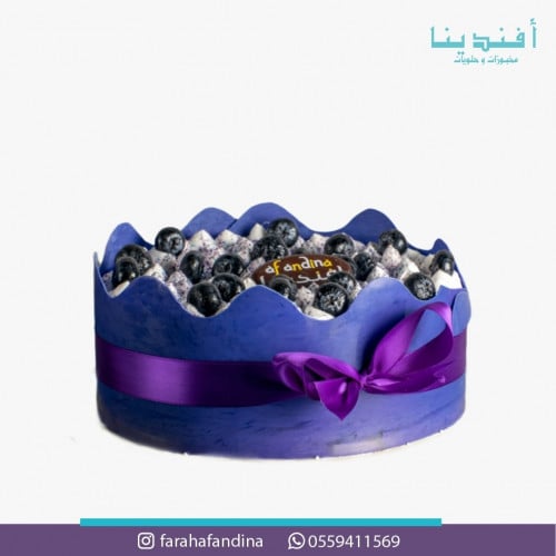 كيك فنيلا و كريمة توت أزرق Blueberry Cake