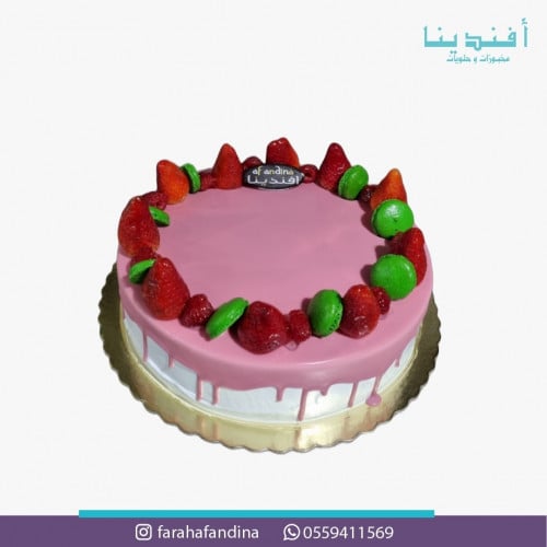 كيك فانيلا مع فواكه Vanilla cake with fruits
