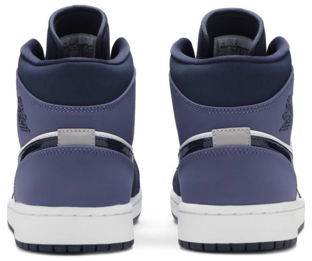 air jordan 1 mid sanded purple on feet