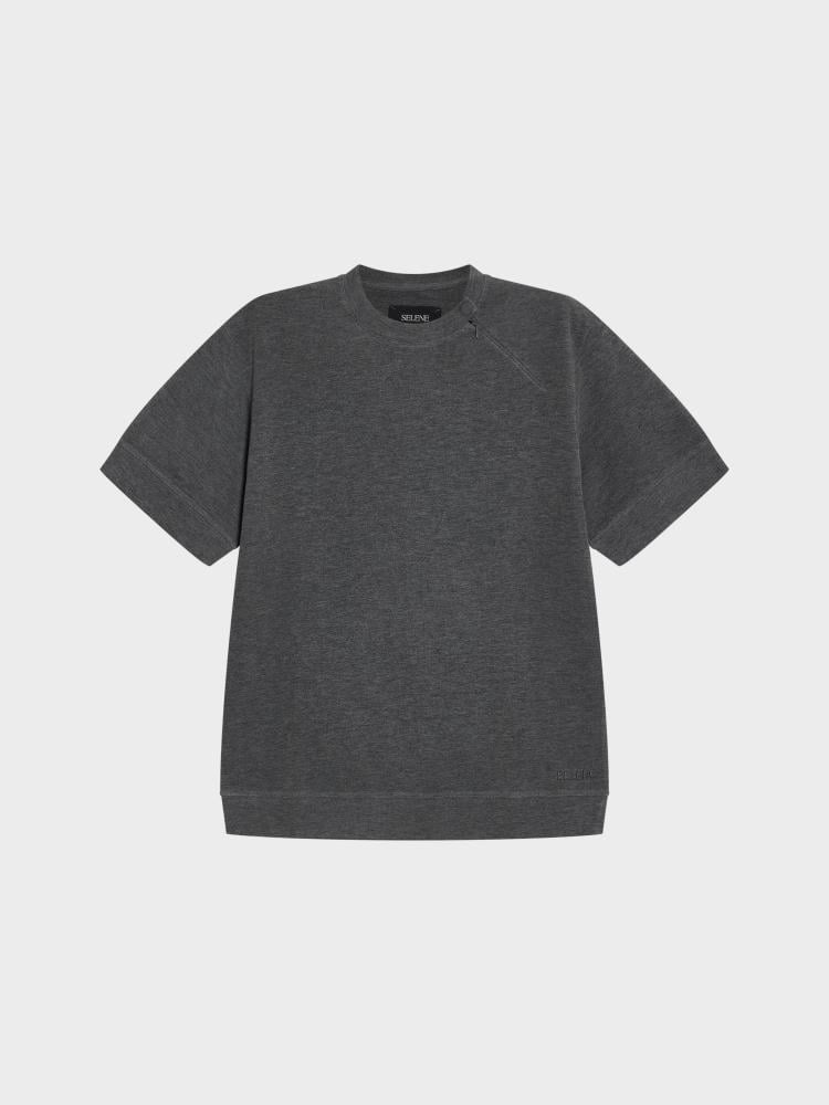 تيشيرت Relaxed Fit رمادي غامق