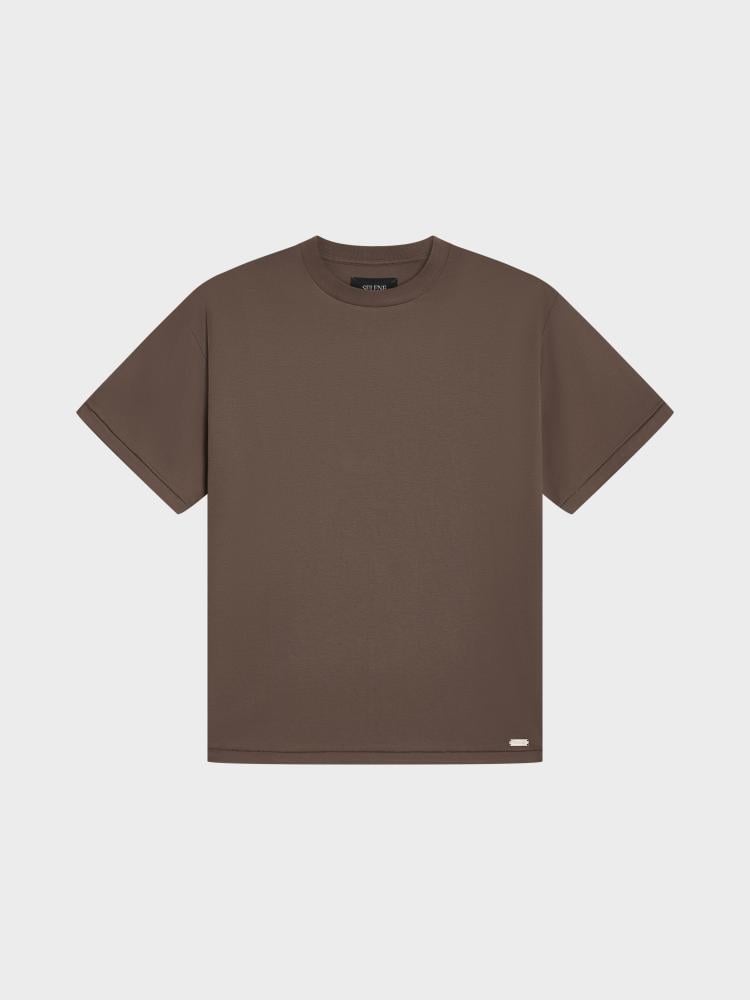 تيشيرت Boxy Fit بني
