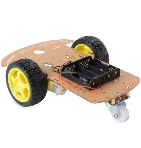 هيكل سيارة روبوت عجلتين و لوح تثبيت واحد