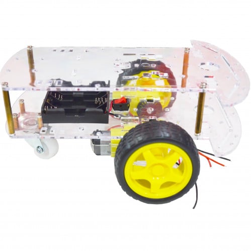 هيكل سيارة روبوت بعجلتين و لوحين تثبيت