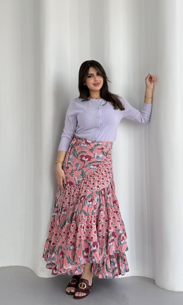 تنورة بيبي بينك فلور