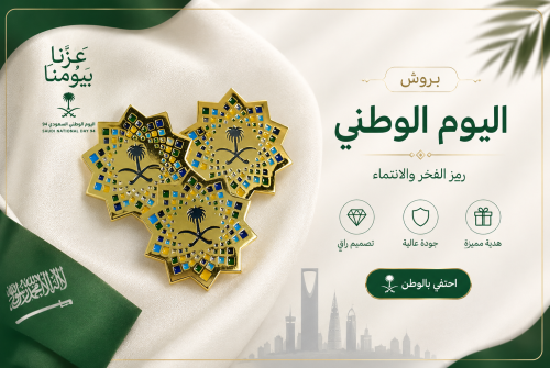 بروش سيفين ونخلة بتصميم الرؤية