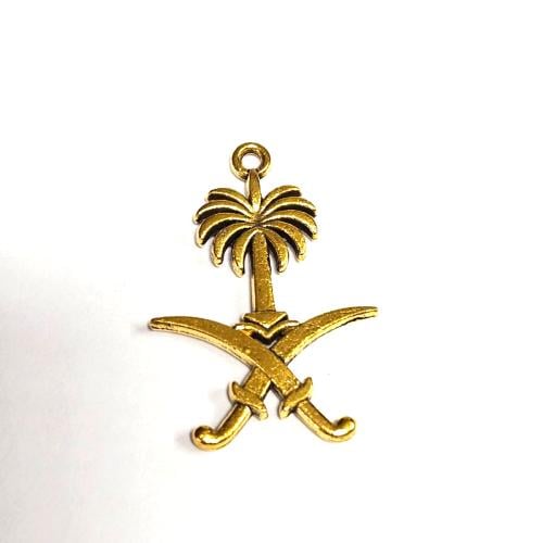 اكسسوارات تعليق سيفين ونخلة - ذهبي