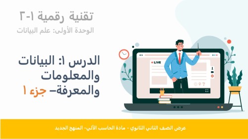 الدرس1: البيانات والمعلومات والمعرفة-جزء1