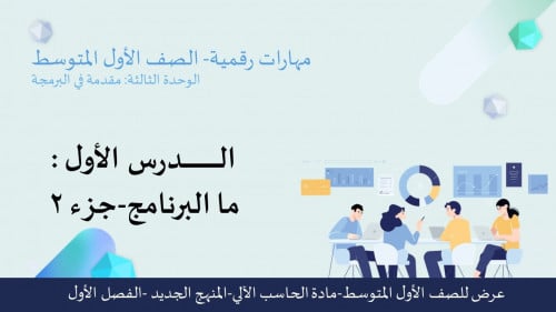 عرض مهارات رقمية للصف الأول المتوسط-البرنامج الجزء 2