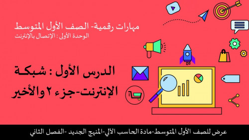 -شبكات الإنترنت الجزء 2 والأخير-عرض مهارات رقمية للصف الأول المتوسط