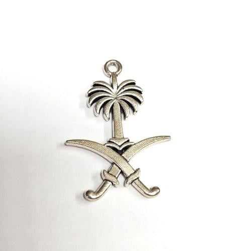 اكسسوارات تعليق سيفين ونخلة - فضي