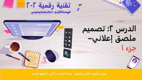 الوحدة الأولى -الدرس2: تصميم ملصق إعلاني- الجزء1