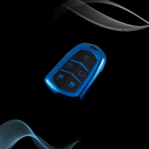 غلاف مفتاح كاديلاك ازرق