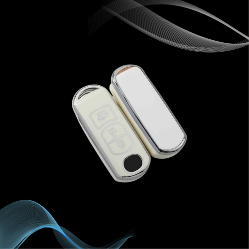 غلاف مفتاح مازدا ابيض ٣ ازرار