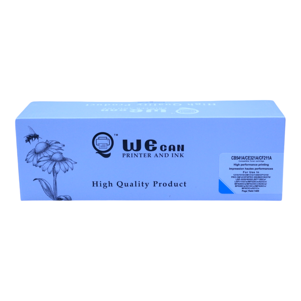 حبر وي كان ليزر 131A أزرق - سماوي لطابعات اتش بي ليزر ملونه -  TONER WE CAN 131A CYAN CF211A