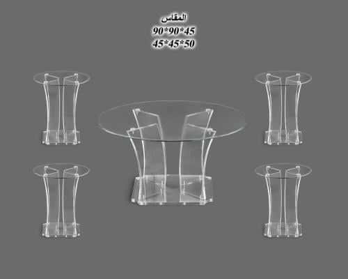 طقم طاولات شاي اكريلك دائري : SHML-AT10