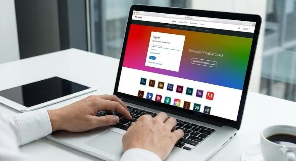 شرح خطوات تثبيت برامج Adobe Creative Cloud وتفعيل الحساب الشخصي.