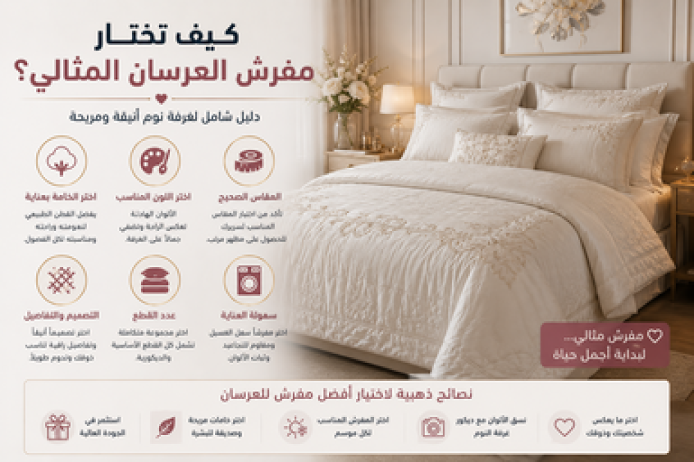 كيف تختار مفرش العرسان المثالي؟