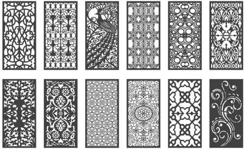 120 تصميم زخارف CNC ليزر بصيغة DXF - بارتشن - أبوا...