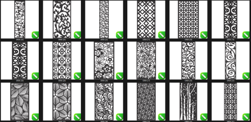 120 تصميم زخارف CNC ليزر - بارتشن - أبواب - حديد /...