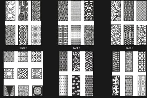 85 - تصميم زخارف CNC ليزر - بارتشن - أبواب - حديد...