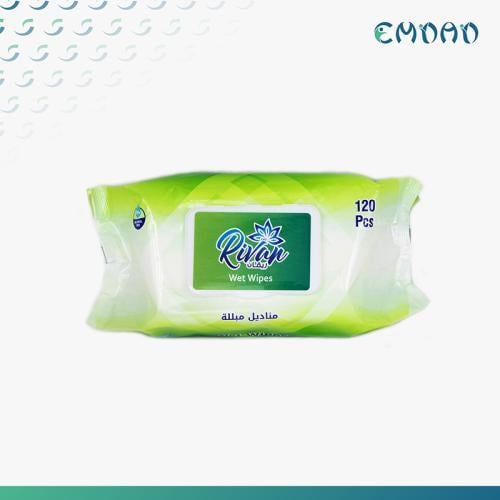 مناديل مبللة ريفان بالصبار باكيت 120 منديل
