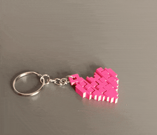 سلسلة مفاتيح Pixel Heart