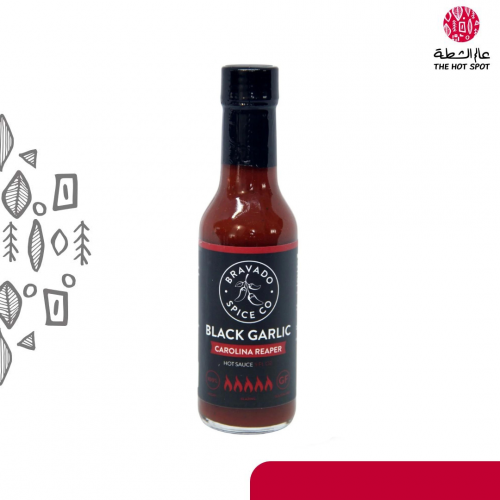 صلصة حارة بلاك ثوم اند كارولينا ريبر من برافادو سبايس 148 مل