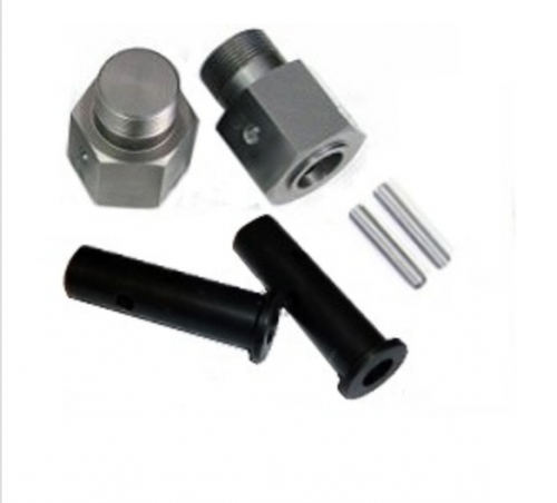 Vertigo Front Axle Extenders w/E-clipped Axle Steel Hollow Axles for HPI Baja