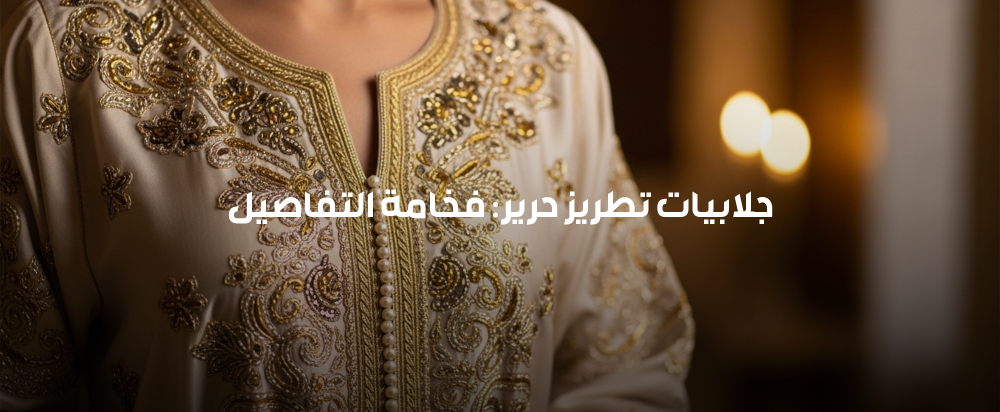 جلابيات حرير كويتية – تطريز فاخر وأناقة ملكية