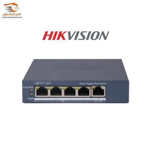 سويتش هيكفيجن 4 منفذ DS-3E1505P-EI - POE